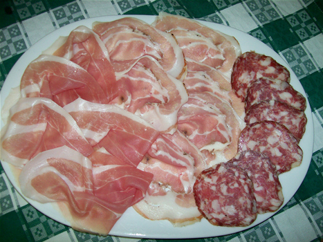 Appetizer of cold cuts